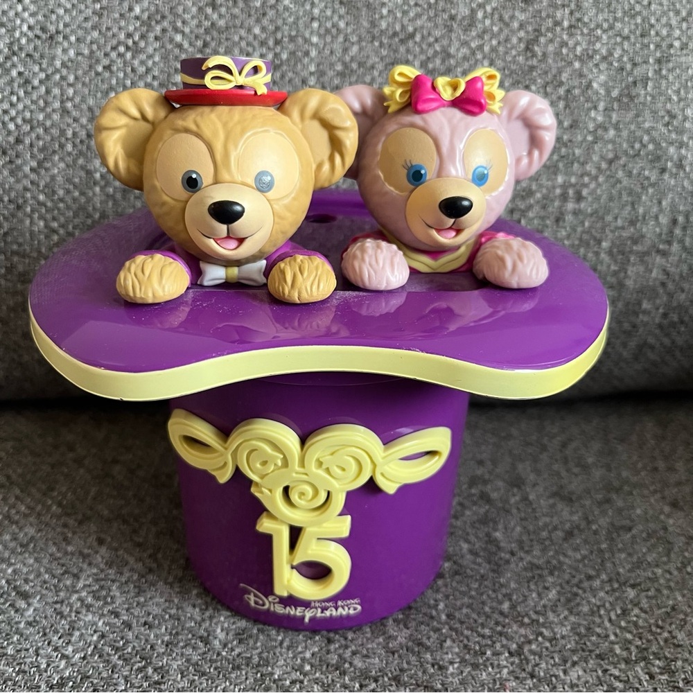 Disneyland Hong Kong 15th Anniversary Duffy & Shelliemay Cup Souvenir bucket Toy